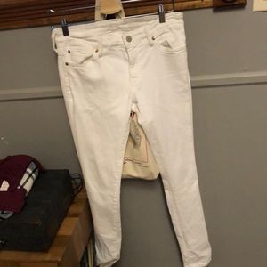 Neon and supply white jeans